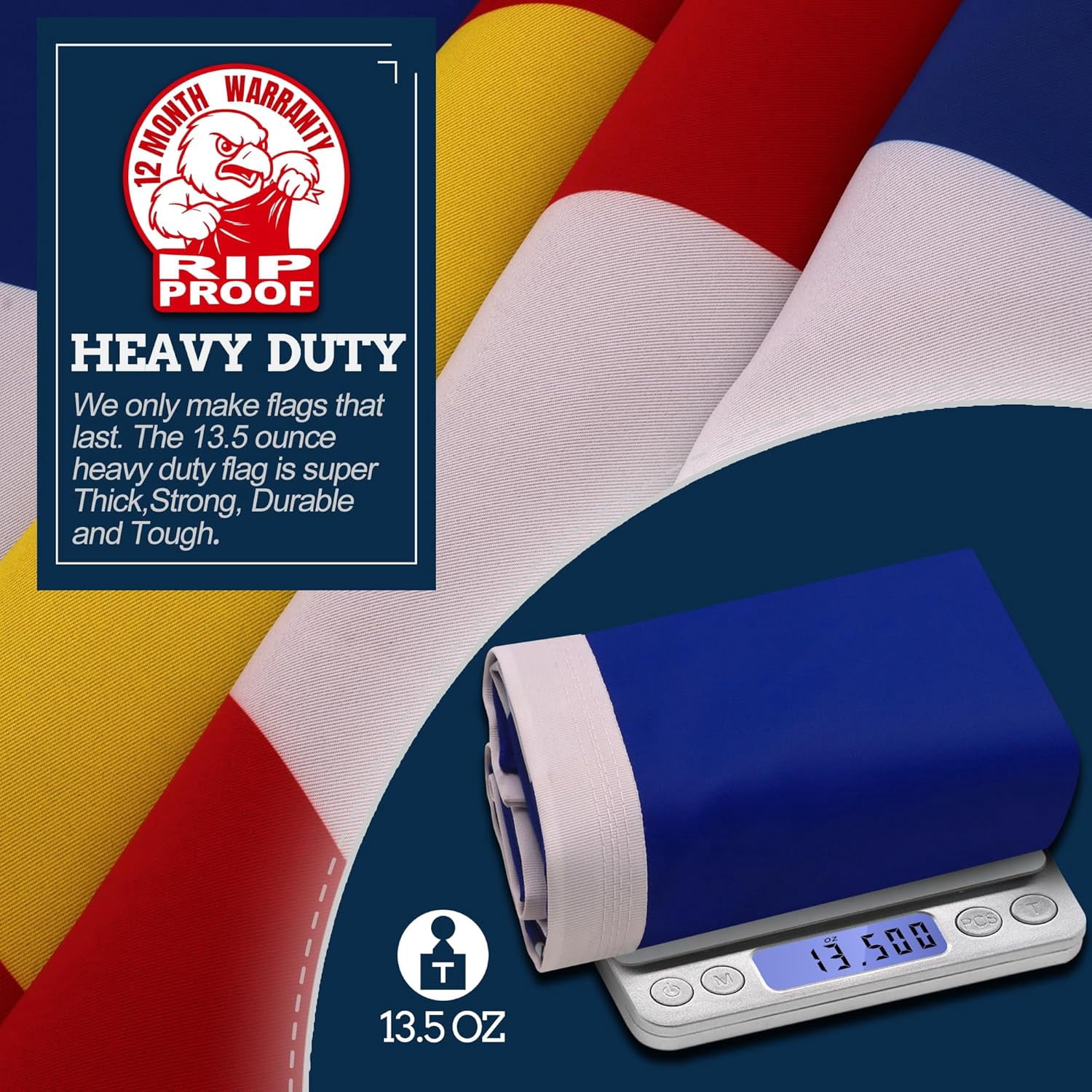 Anley Rip-Proof Double Sided 3-Ply Colorado State Flag 3x5 Foot - Colorado CO Flags 3 X 5 Ft