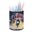 thumbnail image 1 of En Tus Sueños-theme Cylinder Pen Holder Pencil Organizer with Flannel Lining PVC Leather Material Cardboard Base for study work 10*8CM, 1 of 6
