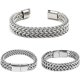 thumbnail image 1 of Pulsera para Hombre Pulsera De Doble Fila De Acero Inoxidable Pulsera Magnética Pulsera De Acero De Titanio De Moda Plateada, Accesorios De Hip Hop Apto para Alérgicos, Adecuado para Regalo De Pareja Sincero Electrónica, 1 of 5
