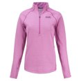 thumbnail image 2 of Women's Cutter & Buck Heather Light Pink Atlanta Braves Peshastin Eco Fleece Recycled Half-Zip Jacket, 2 of 3