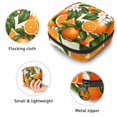 thumbnail image 3 of Tangerine Pad Bag Period Pouch Travel Pouch Women Small Stationary Pouch with Zipper Compartments for Sanitary Napkins, 3 of 6