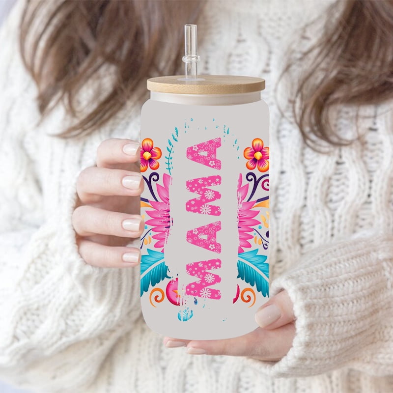 UV DTF  Sticker  Mother's Day Theme For The 16oz Libbey Glasses Wraps Cup Can DIY Waterproof Easy To Use Custom Decals D16577