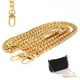 thumbnail image 1 of Cadena para bolso, 120 cm, dorada, cómoda cadena para bolso, correa de cadena plana de metal para bolsos, bolsos de hombro, monederos, manualidades, 1 of 7