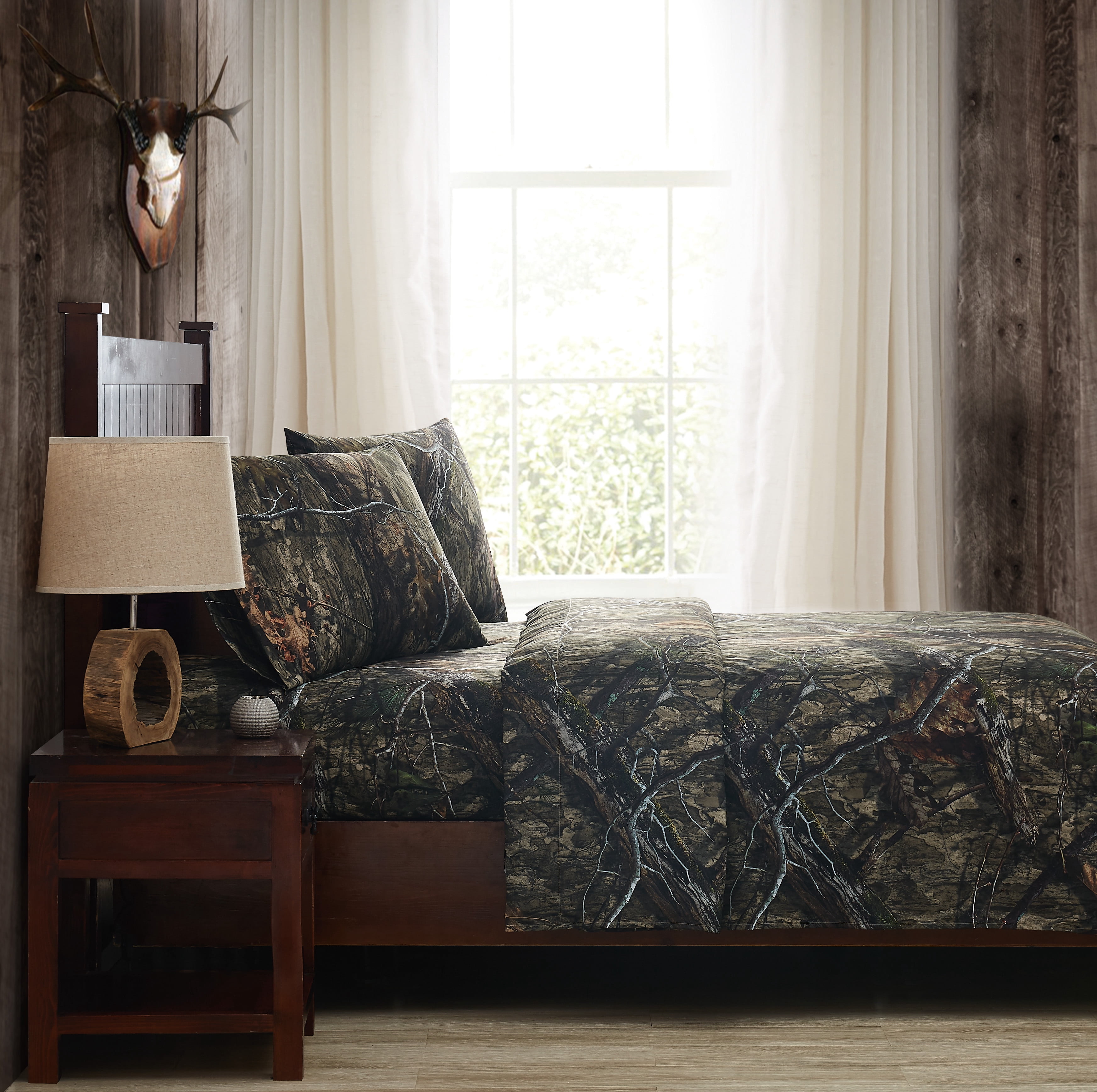 Mossy Oak® Country DNA Multiple Polyester 4-Piece Full Sheet Set, OEKO-TEX Certified Safe for All Ages