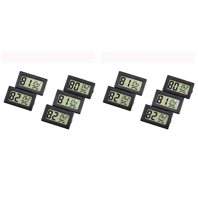 10 Pack Mini Digital Thermometer Hygrometer, Indoor Digital Electronic Temperature Humidity Gauge Meter LCD Display