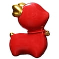 thumbnail image 5 of WHAMVOX  Ceramic Animal Figurine Statue Decor Decoration Living Room Ornaments Red, 5 of 8
