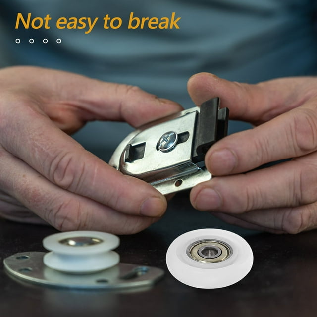 CRAFTHROU 6Pcs White Plastic Sliding Gate Roller Bearing Rail Wheel For Smooth Operation And High Load Capacity