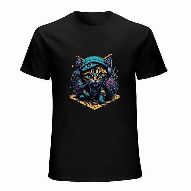 Cat T-shirt Cat Unisex T-shirt Unisex tees Casual Cotton Colorful Printing