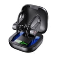 thumbnail image 1 of Auriculares Bluetooth con ganchos para la oreja, auriculares con estuche de carga y pantalla digital LED, micrófono incorporado, auriculares impermeables IPX7, auriculares con sonido de graves,, 1 of 7