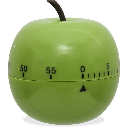 Baumgartens Shaped Timer, 4 1/2' dia., Green Apple