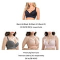 thumbnail image 2 of Minnieouse Sujetador de copa profunda para mujer, ropa moldeadora de grasa sin costuras, sujetadores con cierre trasero, sujetador de cobertura Ropa interior CDE rosa 36, 2 of 6