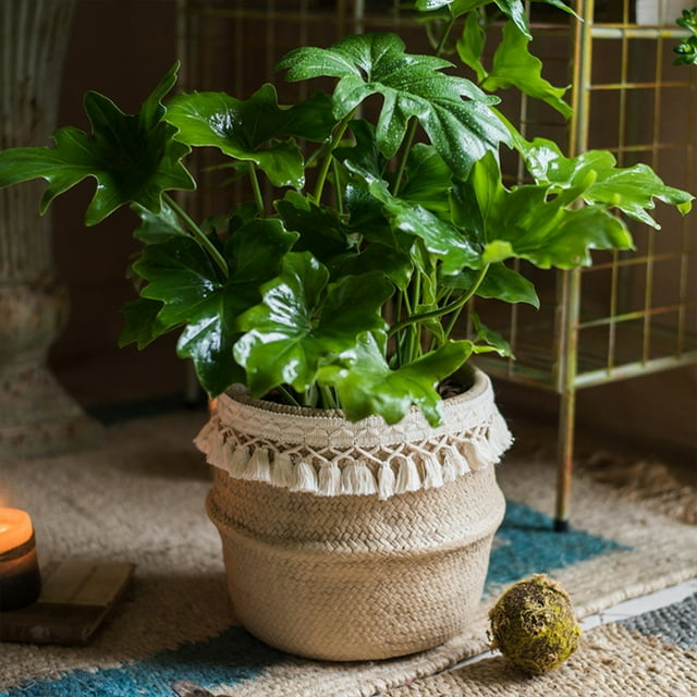 maskred Wood Eco-friendly Wickerwork Basket Functional And Decorative Hypoallergenic Plants Basket Rattan Type 5 1Set