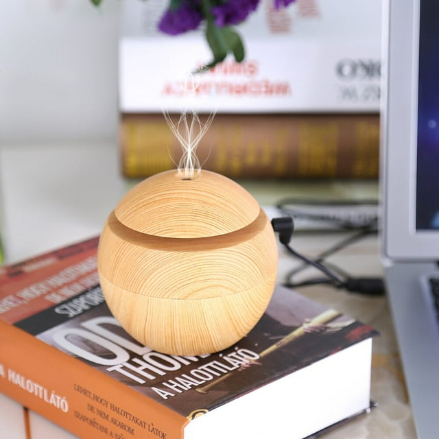 WALFRONT Purificateur d'Air, Humidificateur Tactile LED, USB Essentiel Humidificateur Ultrasonique Diffuseur d'Huile Purificateur d'Air Blanc
