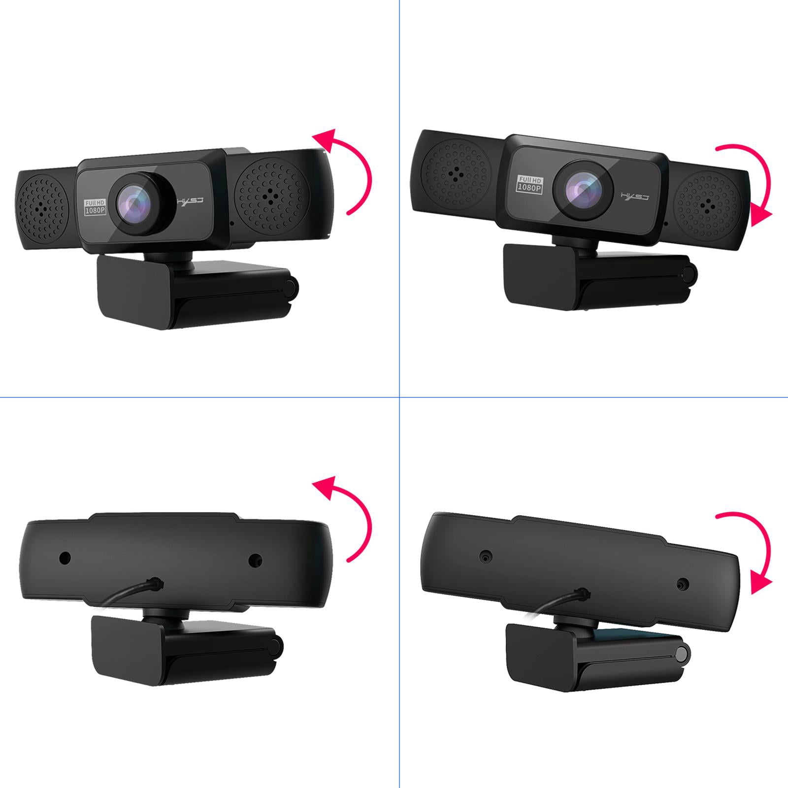 Wzmzjy 1080P Web Camera HD Webcam with Microphone 95 degree Wide Angle for Desktop Streaming