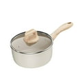 thumbnail image 3 of yotijay Milk Pan Anti Scale Handle Cookware Infant Breakfast Pot for Apartment Kitchen 18cm With Glass Lid, 3 of 9