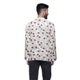 thumbnail image 4 of Atasi Button Placket Cotton Mens Kurta Shirt Printed Short Casual Kurta Shirt, 4 of 5