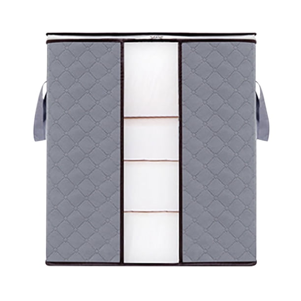 Xihbxyly Bolsa para Guardar Colchas, Transpirable, con Cremallera Reforzada y Duradera, Ventana Transparente para Una Fácil Visualización, Diseño Compacto, Ideal para Armario o Dormitorio, 60 X 40 X