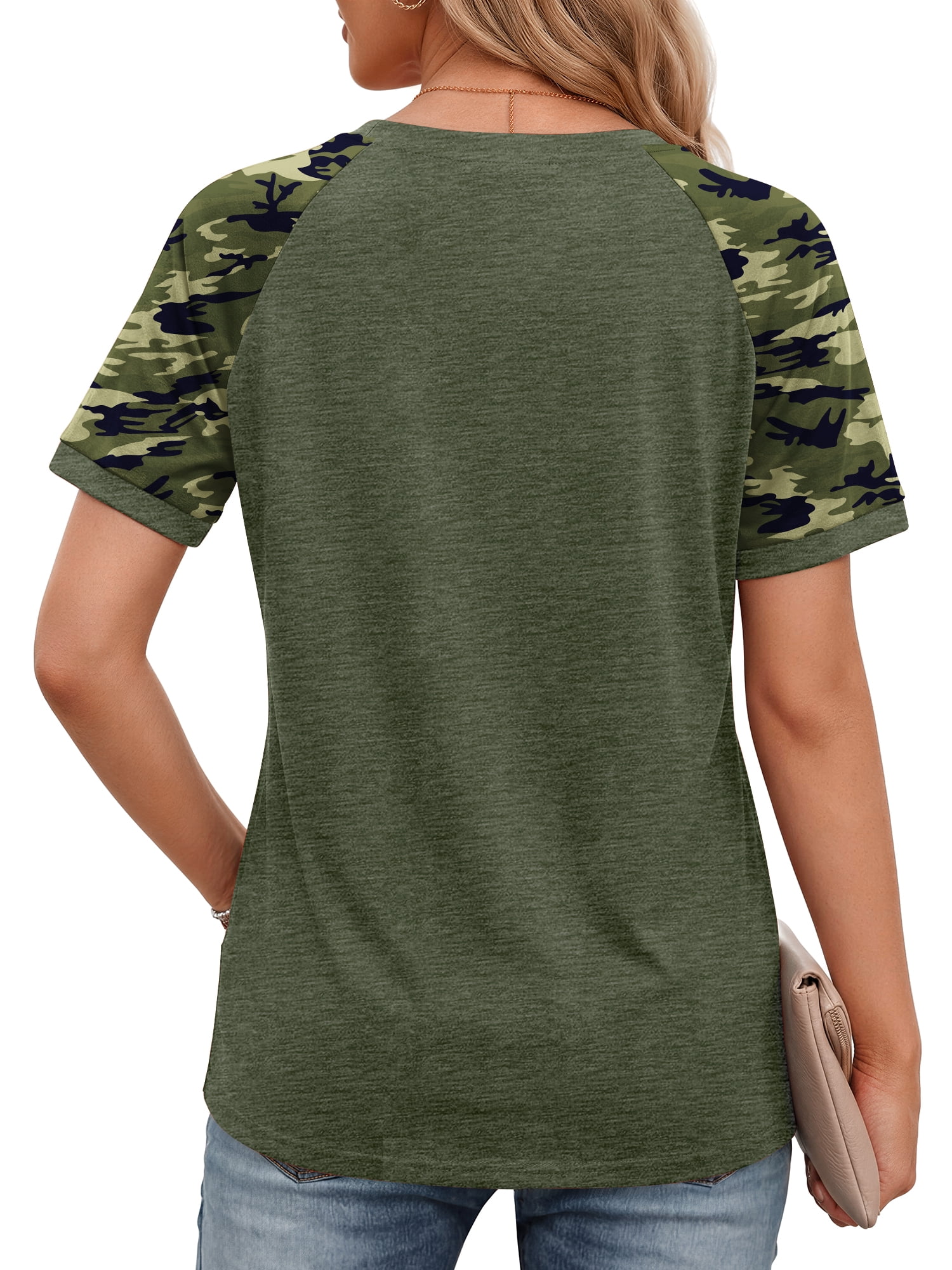Fantaslook Color Block T Shirts for Women Crewneck Short Sleeve Tops Summer Blouses Fashion Clothes