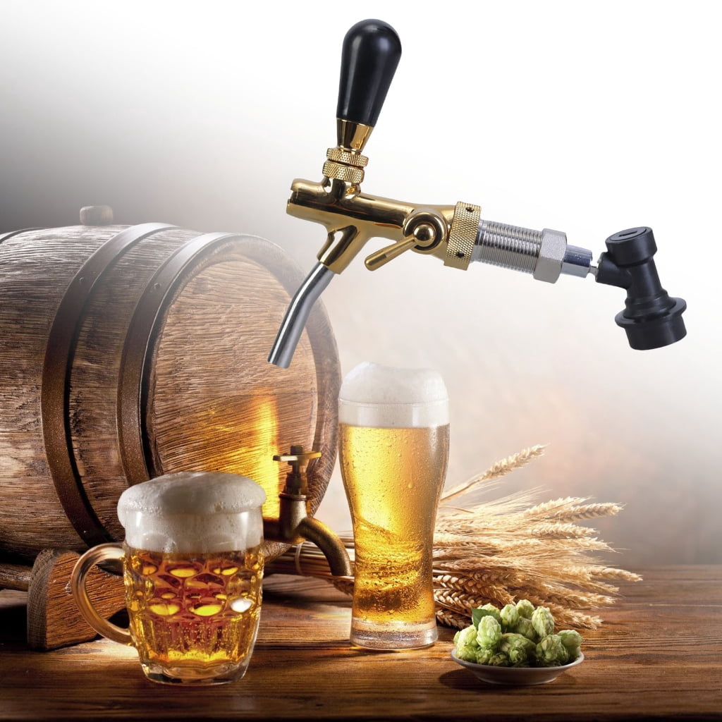 Draft Beer Dispenser Kegs Couplers Brass Texture Beer Tap Dispenser Draft Kegerator Tap Homebrews Accessory for Wine