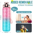 1 Litre Water Bottle With Straw Motivational 1 Litre Water Bottle with Straw and Leak Proof Hinge Lid