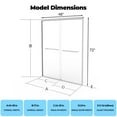 thumbnail image 2 of Frameless Shower Door, Sliding Glass Doors with 5/16" (8Mm) Clear Tempered Glass, Shower Door with Stainless Steel Handle for Walk In Shower, Easy-to-Clean, 2 of 10