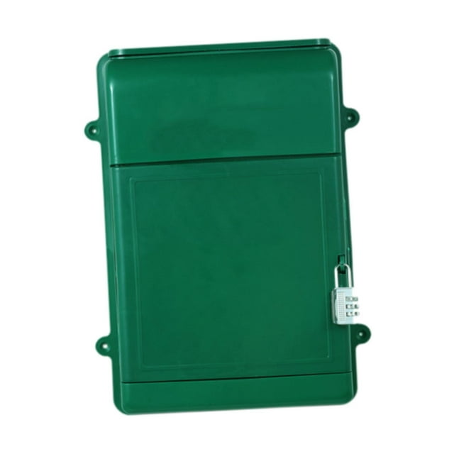 Abbracc Boîte aux Lettres Murale Multifonctionnelle Verrouillable Grande Capacité Verte