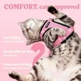 thumbnail image 4 of rabbitgoo Cat Harness and Leash for Walking, Escape Proof Soft Adjustable Vest Harnesses for Cats, Easy Control Breathable Reflective Strips Jacket, Pink, 4 of 9
