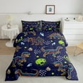 thumbnail image 2 of Manfei Animal Dinosaur 3 Pieces Queen Comforter Set,Jungle Wildlife Ultra Soft Bedding Sets,Galaxy Planet Bedding Comforter Set,Microfiber Boys Bedroom Decor,Reversible, 2 of 8