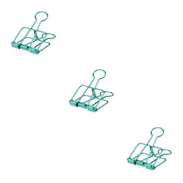 stanreset 1/2/3 20 Pieces Metal Paper Clip Anti-rust Unfading Solid Color Replacement Home Office File Examination Papers Clips Green 51mm 3PCS