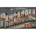 thumbnail image 3 of Greetings from Pensacola, Florida (Airplanes) (100% Cotton Canvas Reusable Tote Bag), 3 of 3