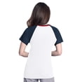 thumbnail image 2 of Women's-G-III 4Her by Carl Banks  White/Navy Cleveland Guardians Ball Park Raglan V-Neck T-Shirt, 2 of 2