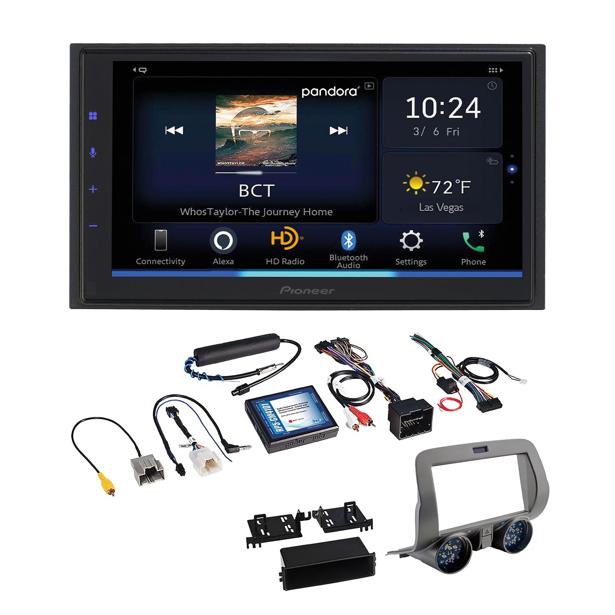 Pioneer DMHWC5700NEX with Integration Kit Compatible with 1015 Chevy