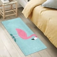 thumbnail image 4 of Flamingo in Blue Bathroom Rug Non Slip Bathroom Mats Entry Door Soft Carpets for Kitchen Bedroom Living Room 39x20 inch, 4 of 7