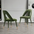 thumbnail image 2 of Manhattan Comfort Neda Solid Wood Base Dining Chair in Olive Green - Set of 2, 2 of 10