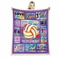 thumbnail image 2 of Flannel Throw Blanket Plush Fluffy Sports Volleyball Printed Blanket for Sofa Couch Bed, 2 of 7