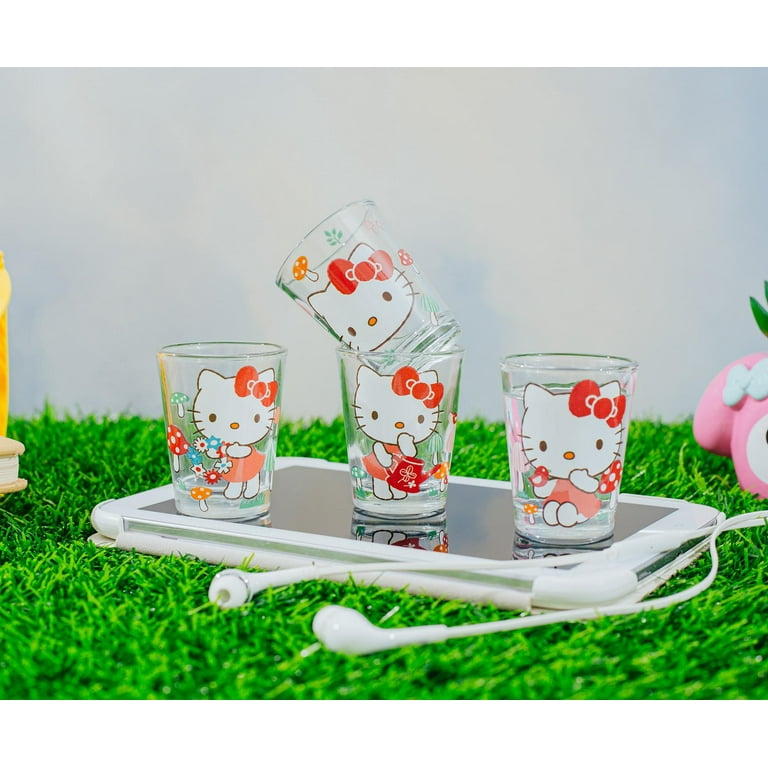 Sanrio Hello Kitty Mushrooms 2-Ounce Mini Shot Glasses | Set of 4