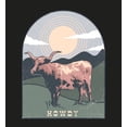 thumbnail image 2 of Western Howdy Cow Long Sleeve Adult Hooded Sweatshirt-Medium-Black, 2 of 6