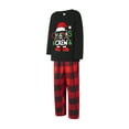 thumbnail image 4 of Elippeo Christmas Pajamas for Family, Long Sleeve Tops + Buffalo Plaid Pants Set Sleepwear Loungewear, 4 of 8
