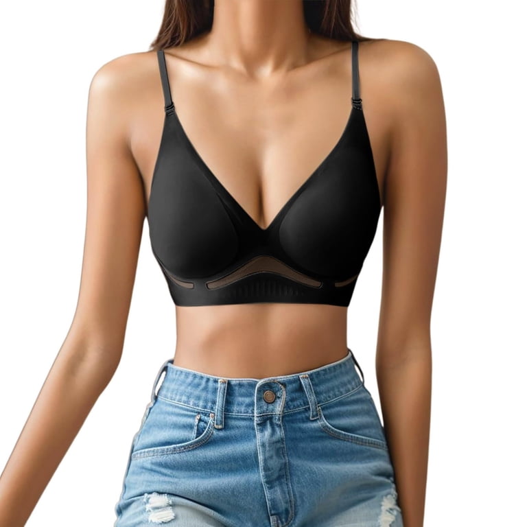 bra for backless v neck dress Women,Low Back Bra,Halter Bra,Bra for Backless Padded Low Cut Seamless Criss-Cross Multiway Convertible Bras Invisible Full Coverage Wireless Straps Comfort Bra Black XL set boning shapes Viva La Riveria White Satin Bubble Hem Color:White with Light Blue Ribbon