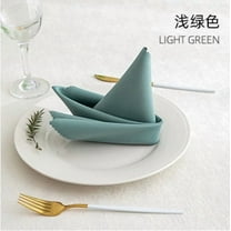 Nvzi 12Pcs Light Green cloth napkins -18 × 18 inch washable polyester napkins, solid color napkins, reusable restaurant holiday dinner and daily napkins