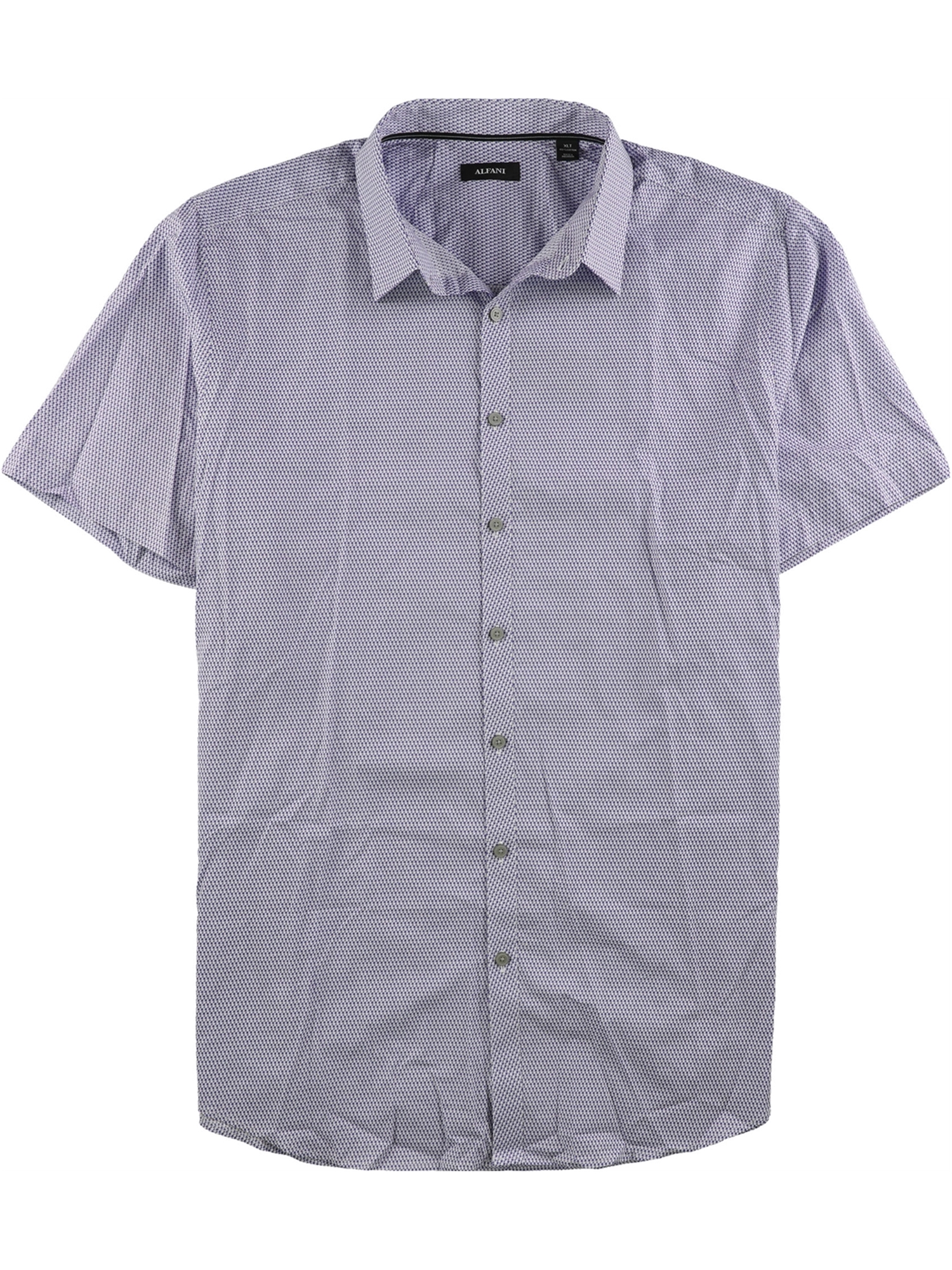 Alfani Mens Tonal Print Chemise à Col Chemise Soirhaze XLT