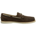 thumbnail image 2 of Sebago Men's Crest Docksides Dark Brown Nubuck Boat Shoes 7M, 2 of 3