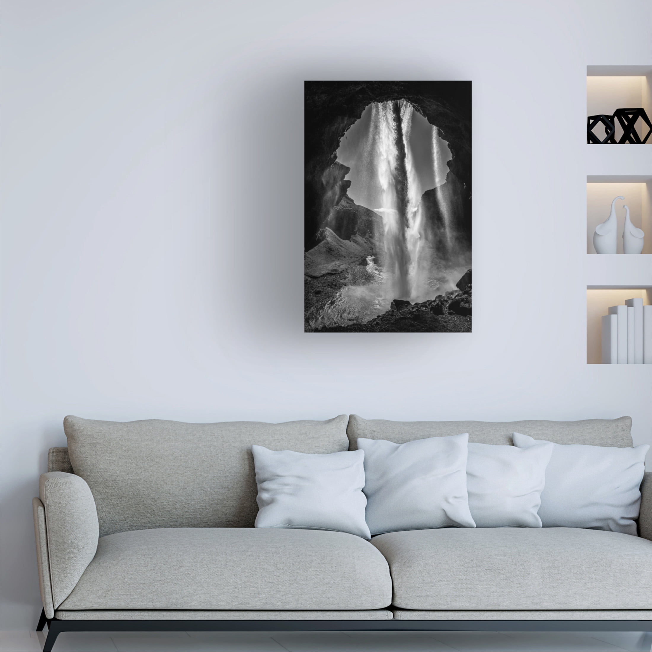 Trademark Fine Art Dieter Reichelt  behind the waterfall Canvas Wall Art