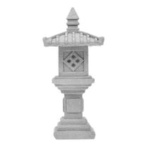 Mini Pagoda Statue Japanese Pagodas for Outdoor Garden Bonsai Decorations Figurines Office Grey