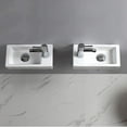 thumbnail image 5 of Wall Hung Basin Sink Small Cloakroom Basin Rectangle Ceramic Wash Basin Right Hand (Left Hand), 5 of 8