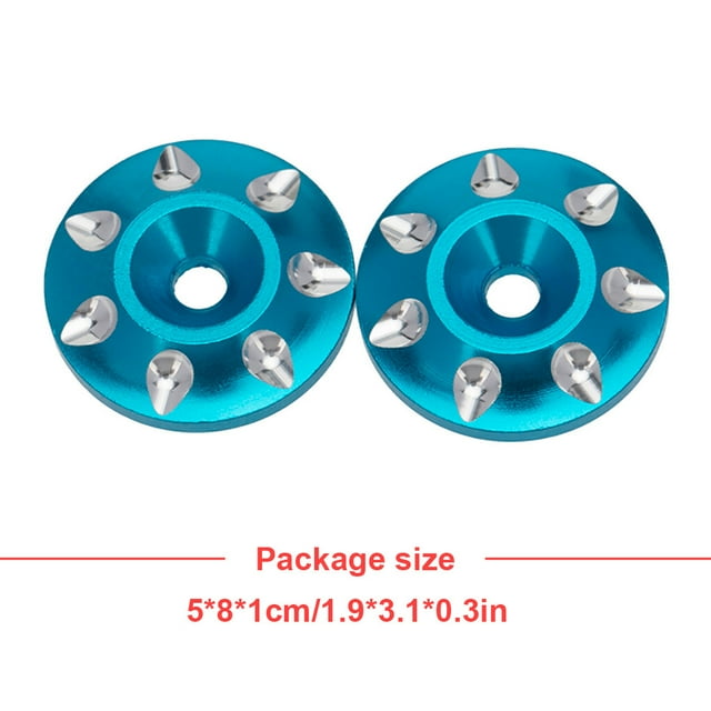 2 Pieces RC Car Gasket Sturdy Practical Tail Protection Spacer Useful Creative Tail Gaskets Replacement for 1/10 Off-road Car sky blue