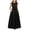 Black, variant on Satin Maxi Dress for Girls Cap Sleeve Ball Gown Princess Dress Bowknot Tie Waist Formal Wedding Party Dress with Pockets for 0-13 Years
