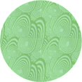 thumbnail image 1 of Ahgly Company Tapis Rond Lavable en Machine Intérieur Vert Jade Transitionnel, 8 Pieds Rond, 1 of 7