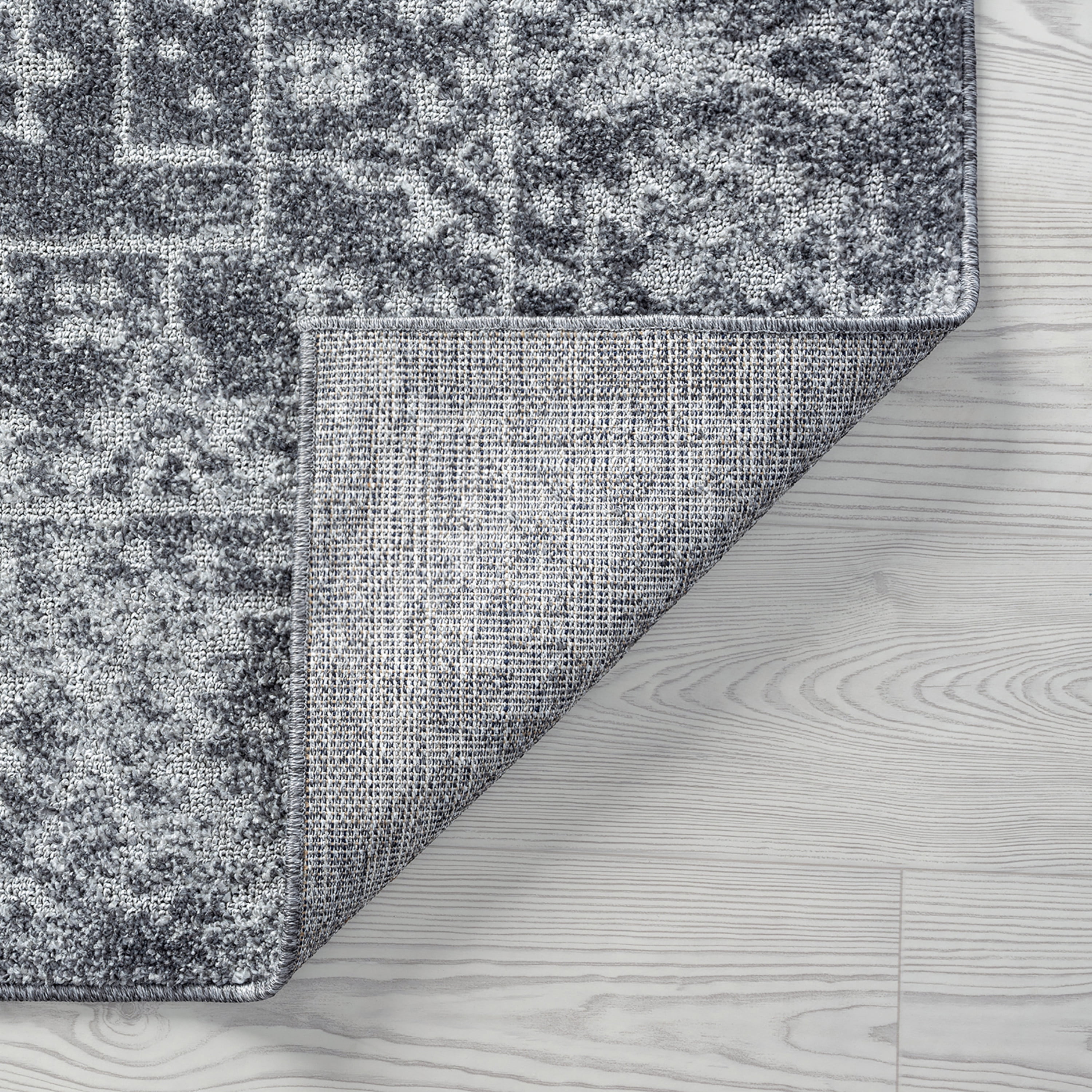 Bliss Rugs Scandinavian Area Rug for Living Room, Farmhouse, Bedroom, Geometric Tribal Dining Room Rug | Gray, 9' x 12'(8'10''x12'2'')