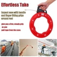 thumbnail image 3 of TFixol 15M Fiberglass Fish Tape Reel Puller Conductive Electrical Cable Puller with Impact Case Electric or Communication Wire Puller Use for Drywall Ceiling Under Rug Conduit or Pipe, 3 of 6
